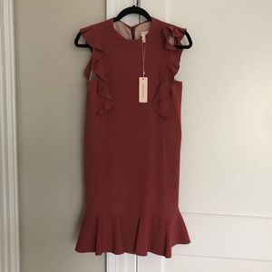 NWT Rebecca Taylor flutter sleeve dress
